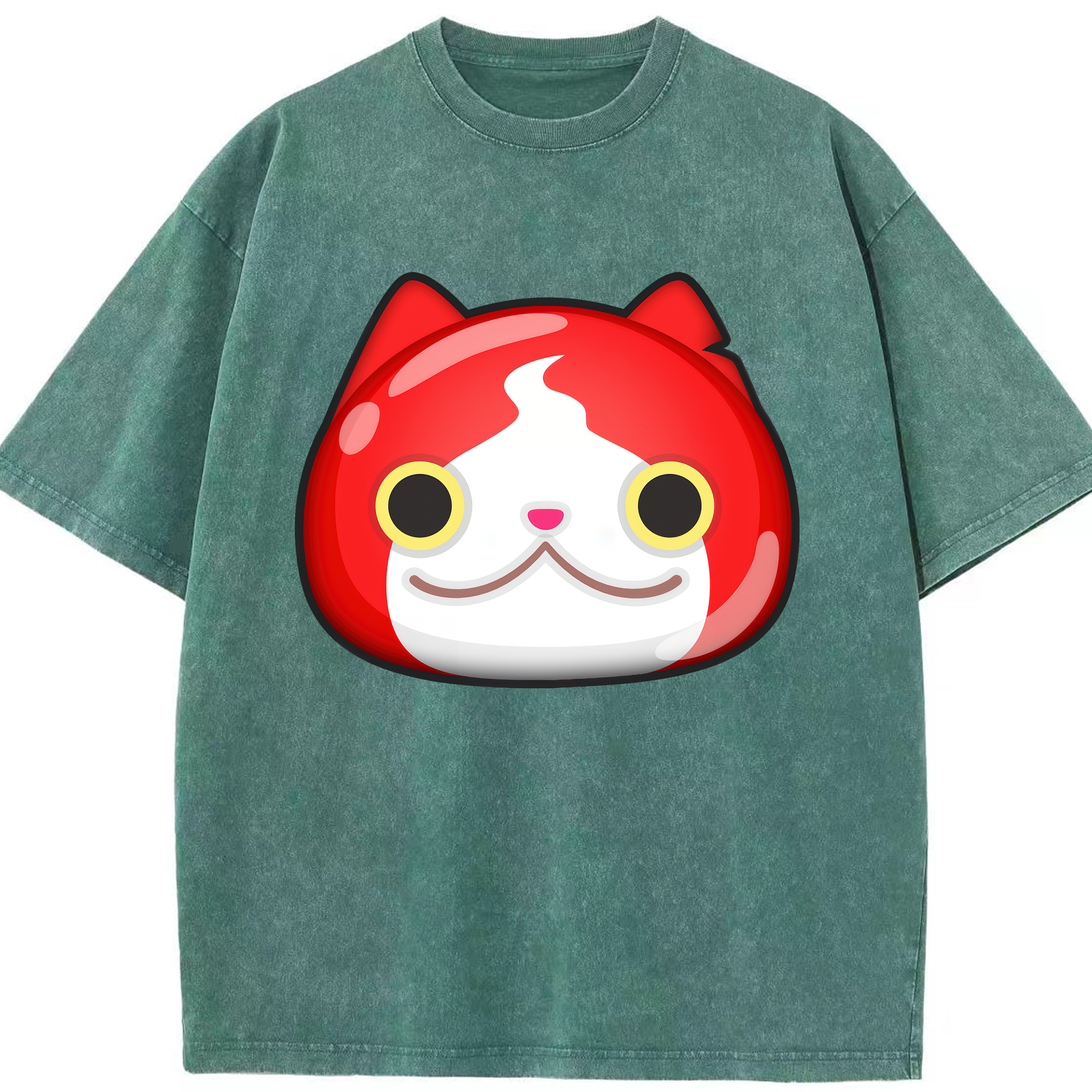 （画像用） 妖怪ウォッチ Yo-kai Watch 綿100% ヴィンテージ風 半袖Tシャツ（フロントプリント）